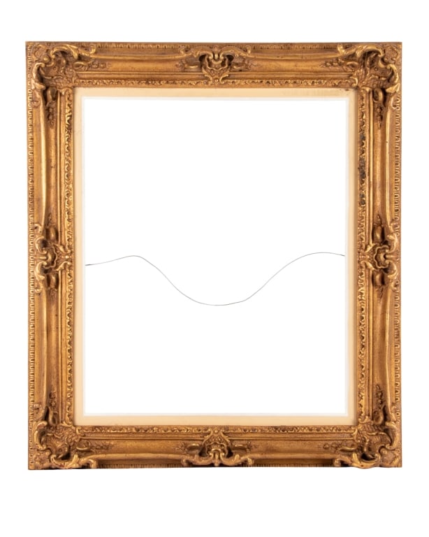 LOUIS XV STYLE GILTWOOD PICTURE FRAME: Louis XV style giltwood picture frame. Approximate dimensions: h. 32.5", w. 28", d. 3" Disclaimer: Participating bidders must have a credit card on file with LiveAuctioneers in order for their