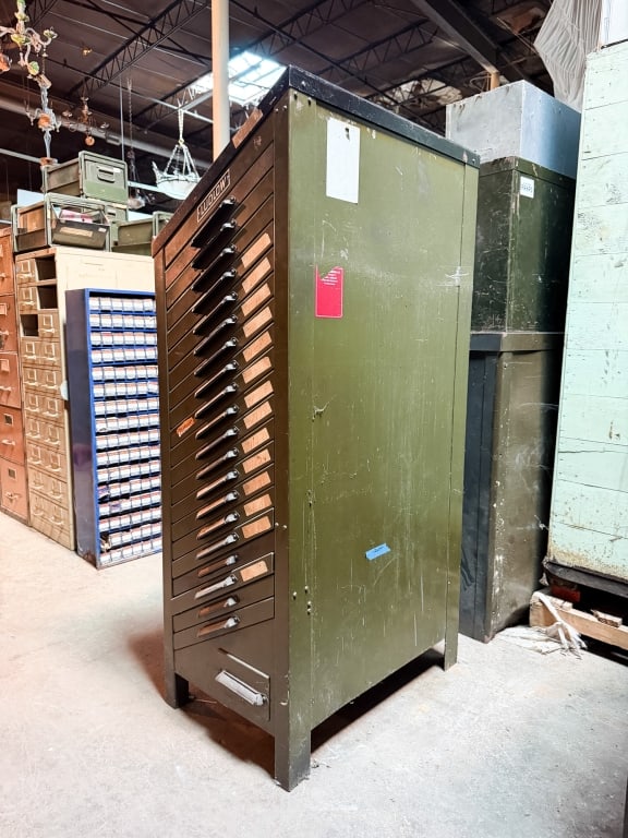 VINTAGE LUDLOW LETTERPRESS TYPESET CABINET - 7