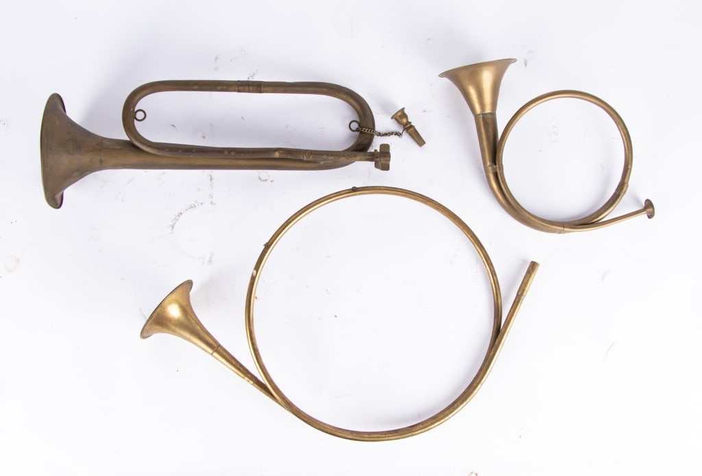 COLLECTION OF THREE BRASS INSTRUMENTS - 2