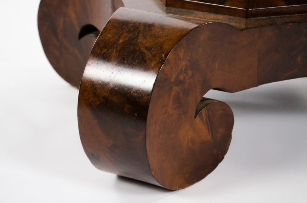 BIEDERMEIER STYLE BURLWOOD OCCASIONAL TABLE - 11