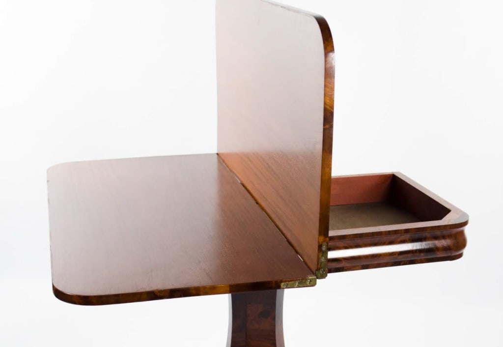 BIEDERMEIER STYLE BURLWOOD OCCASIONAL TABLE - 16