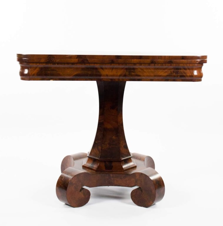 BIEDERMEIER STYLE BURLWOOD OCCASIONAL TABLE - 17