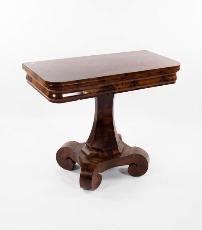 BIEDERMEIER STYLE BURLWOOD OCCASIONAL TABLE - 2