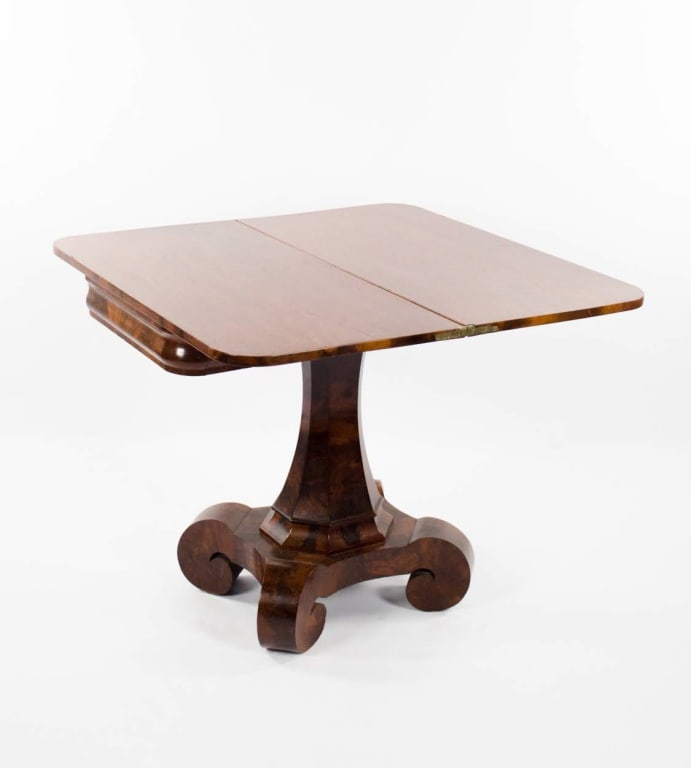 BIEDERMEIER STYLE BURLWOOD OCCASIONAL TABLE - 5