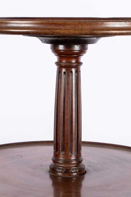 ENGLISH 3 TIER WALNUT DUMBWAITER - 10