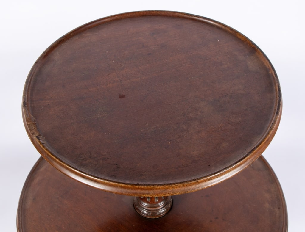 ENGLISH 3 TIER WALNUT DUMBWAITER - 8