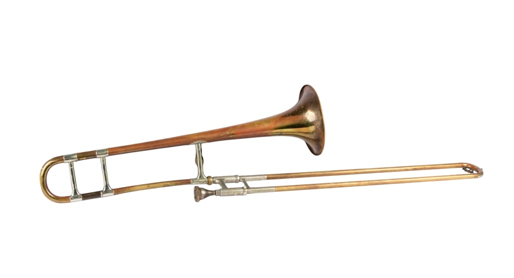VINTAGE F. E. OLDS & SON BRASS TROMBONE (1 of 6)