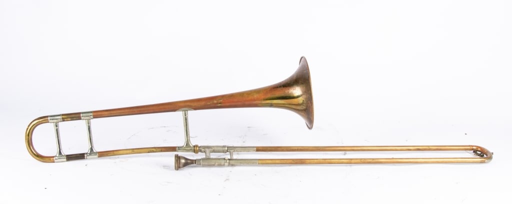 VINTAGE F. E. OLDS & SON BRASS TROMBONE - 2