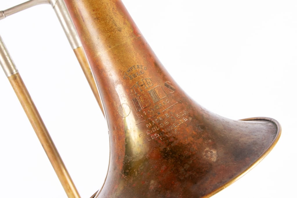 VINTAGE F. E. OLDS & SON BRASS TROMBONE - 3