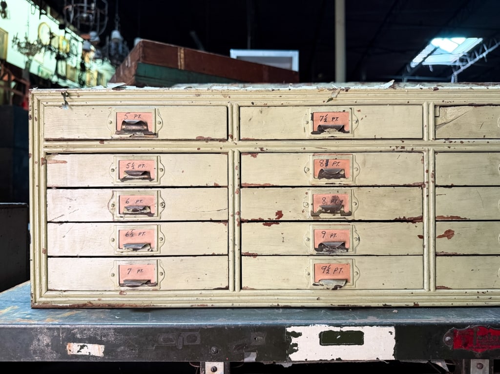 VINTAGE INDUSTRIAL 28 DRAWER CABINET - 2