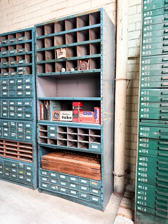 VINTAGE INDUSTRIAL MULTI COMPARTMENT CABINET - 5