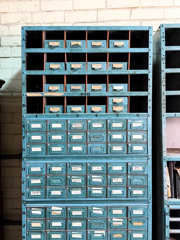VINTAGE INDUSTRIAL MULTI COMPARTMENT CABINET - 2