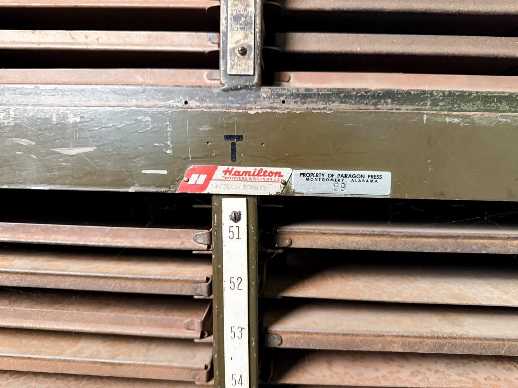 HAMILTON INDUSTRIAL LETTERPRESS CABINET - 5