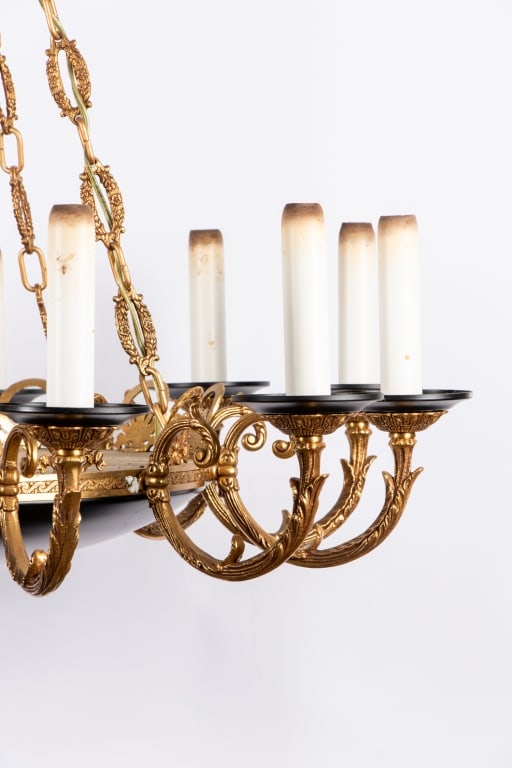 PAIR OF MODERN FRENCH EMPIRE STYLE CHANDELIERS - 4