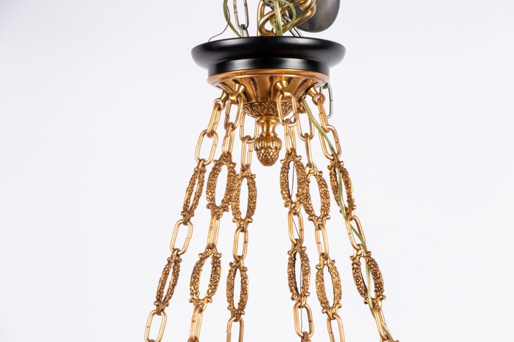 PAIR OF MODERN FRENCH EMPIRE STYLE CHANDELIERS - 5