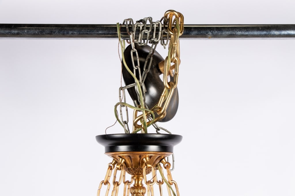 PAIR OF MODERN FRENCH EMPIRE STYLE CHANDELIERS - 9