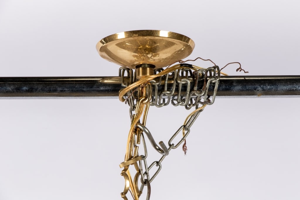 PAIR OF DUTCH COLONIAL STYLE BRASS CHANDELIERS - 8