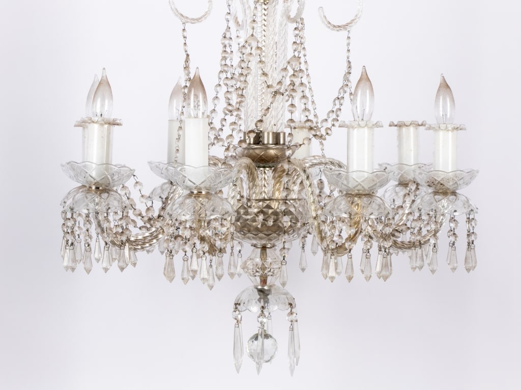 20TH C. ITALIAN 8-ARM CRYSTAL CHANDELIER - 2
