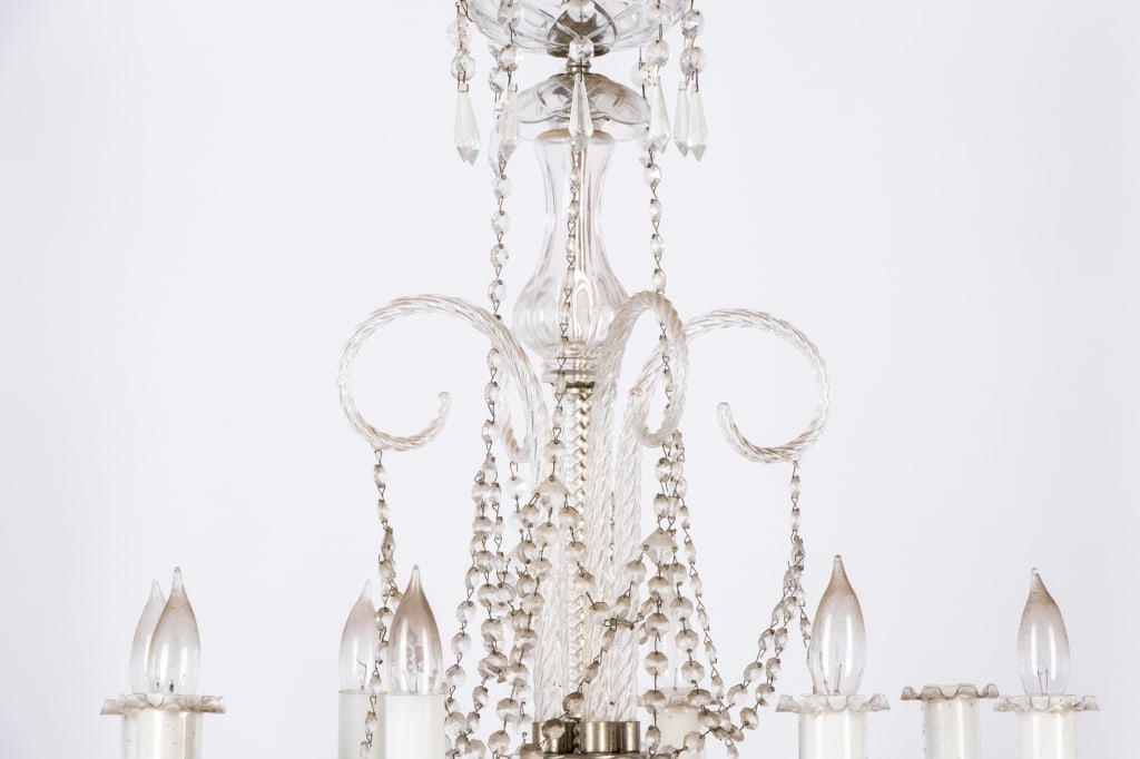 20TH C. ITALIAN 8-ARM CRYSTAL CHANDELIER - 3