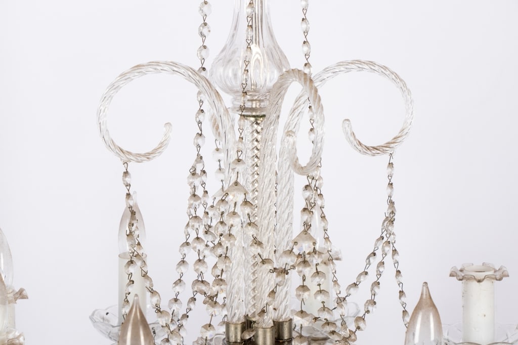 20TH C. ITALIAN 8-ARM CRYSTAL CHANDELIER - 5