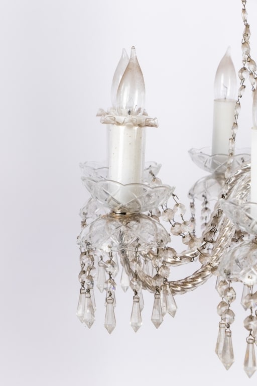 20TH C. ITALIAN 8-ARM CRYSTAL CHANDELIER - 6