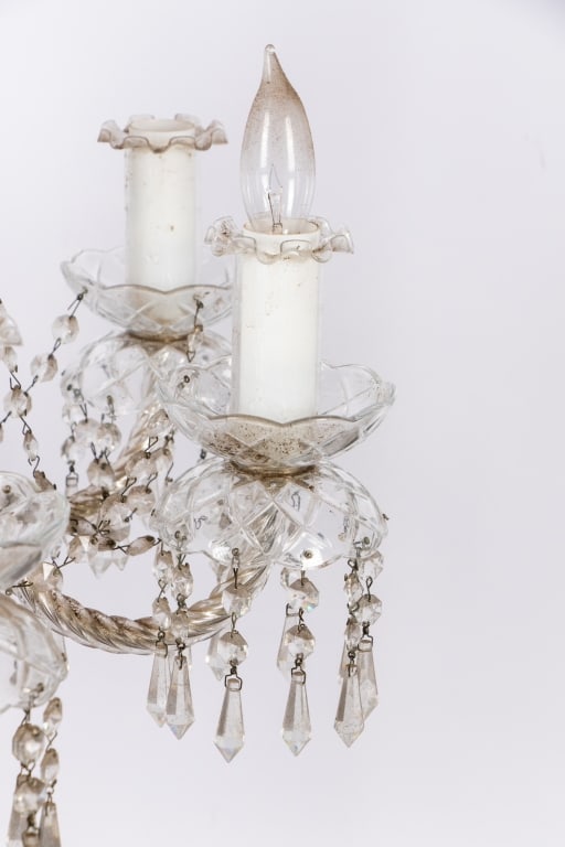 20TH C. ITALIAN 8-ARM CRYSTAL CHANDELIER - 9