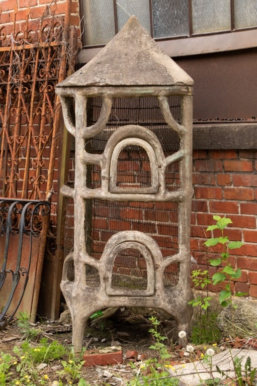 LARGE FAUX BOIS BIRD CAGE - 2