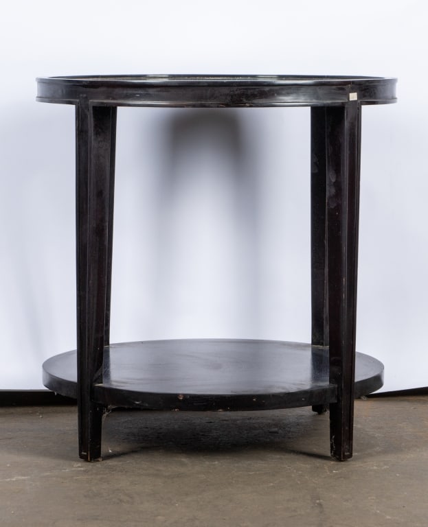 CONTEMPORARY MIRRORED TOP ROUND ACCENT TABLE - 2