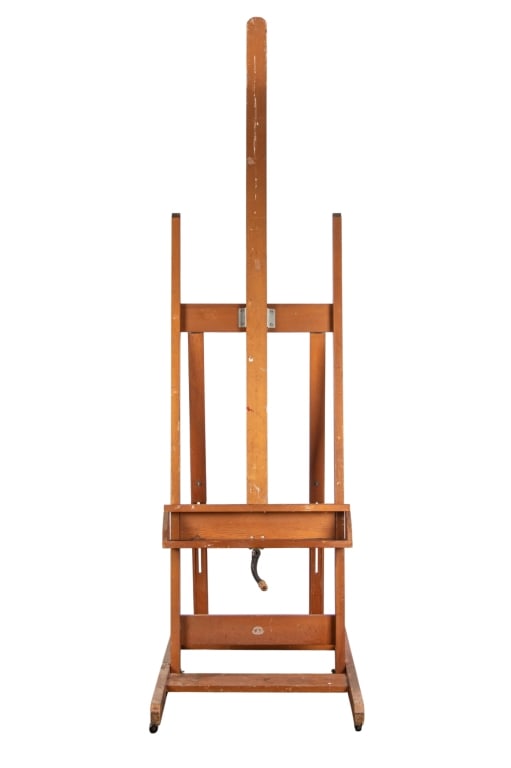 20TH C. ANCO BILT ARTIST EASEL: 20th century Anco Bilt artist easel. Approximate dimensions: h. 103.5", w. 29.25", d. 36" Disclaimer: Participating bidders must have a credit card on file with LiveAuctioneers in order for their