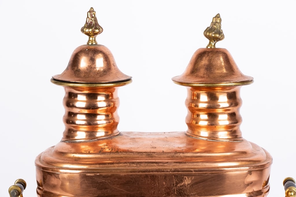 ANTIQUE W. CURTIS & SONS COPPER SAMOVAR - 3