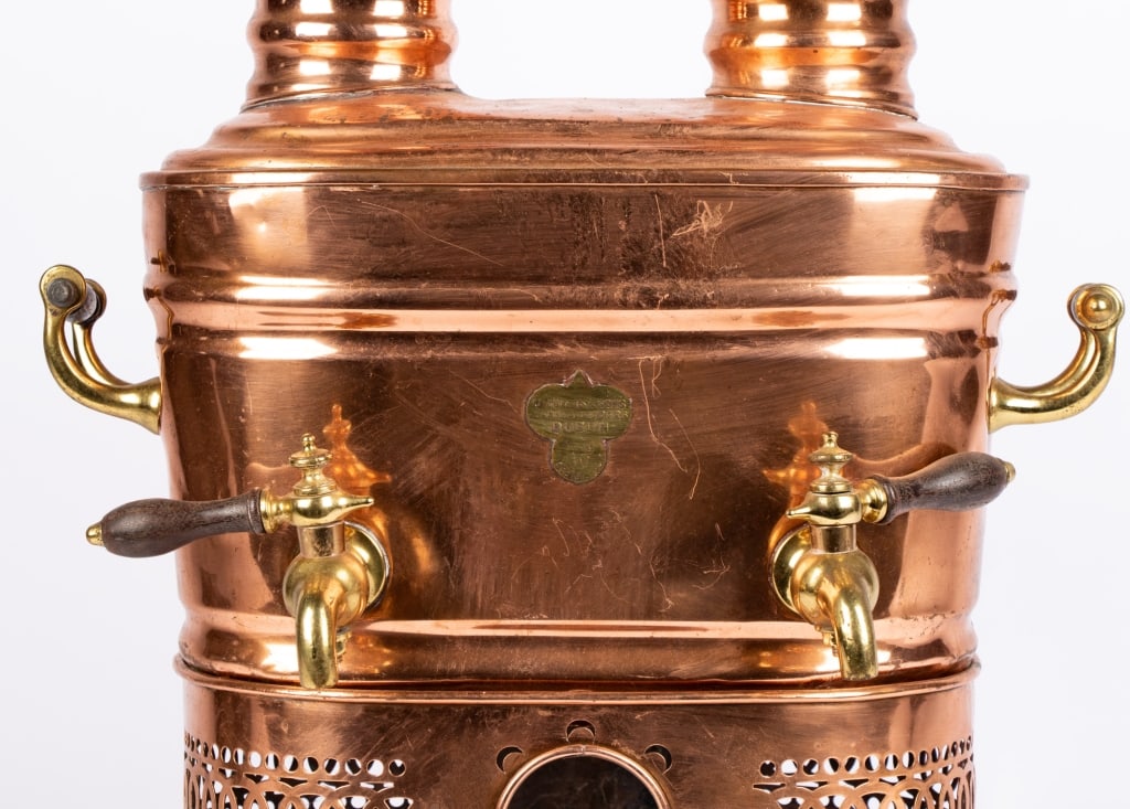 ANTIQUE W. CURTIS & SONS COPPER SAMOVAR - 4