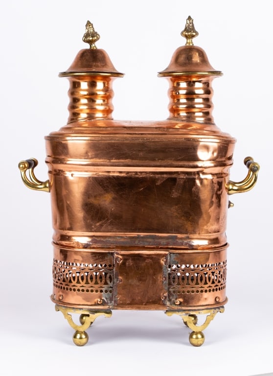 ANTIQUE W. CURTIS & SONS COPPER SAMOVAR - 7