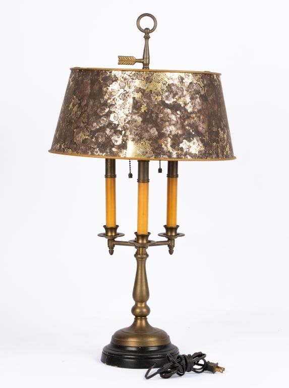 VINTAGE BRASS BOUILLOTTE DESK LAMP - 5