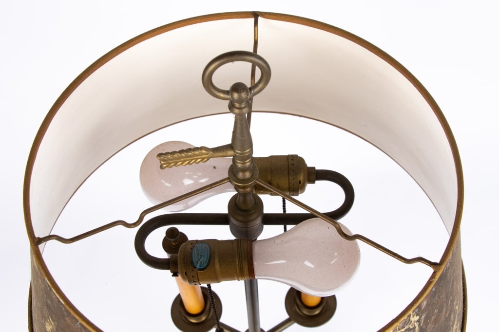 VINTAGE BRASS BOUILLOTTE DESK LAMP - 6
