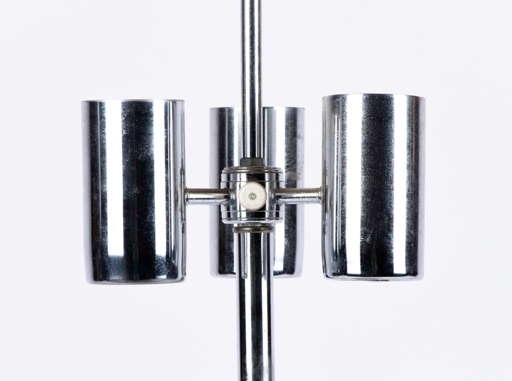 POSSIBLY LIGHTOLIER MCM CHROME TABLE LAMP - 2
