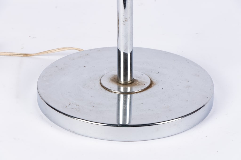 POSSIBLY LIGHTOLIER MCM CHROME TABLE LAMP - 3