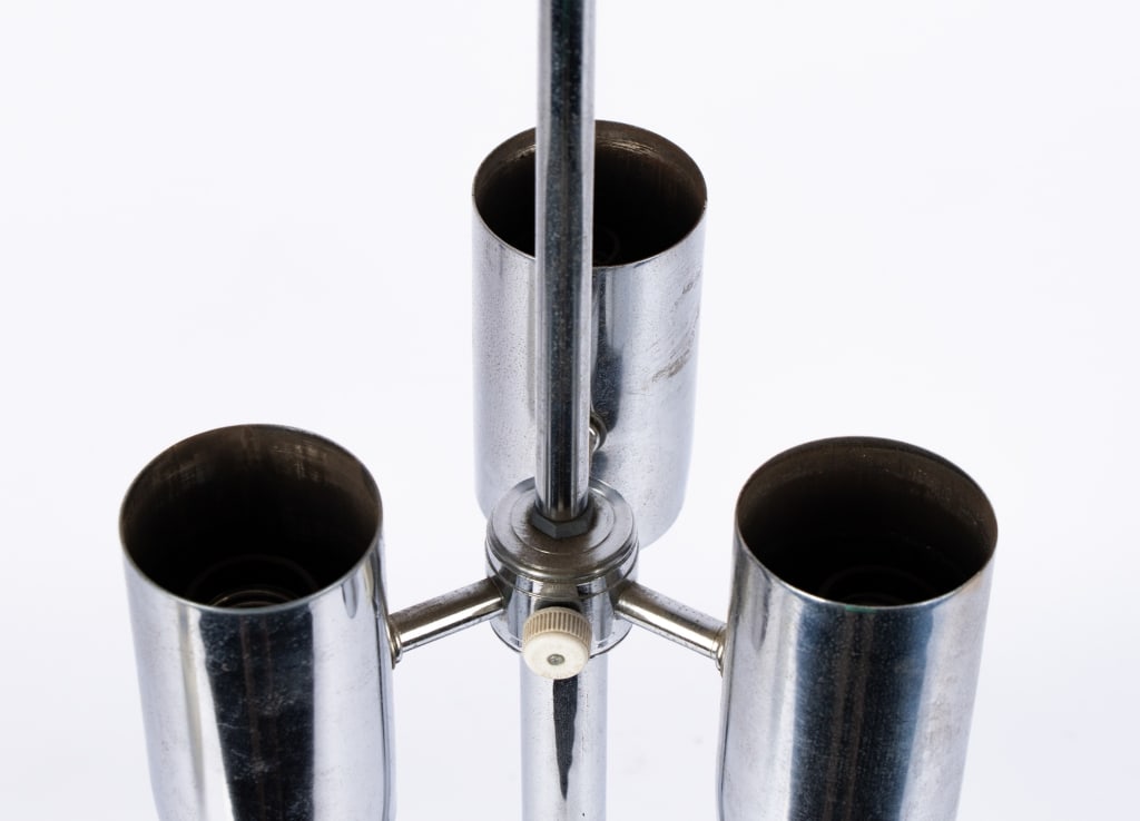 POSSIBLY LIGHTOLIER MCM CHROME TABLE LAMP - 4