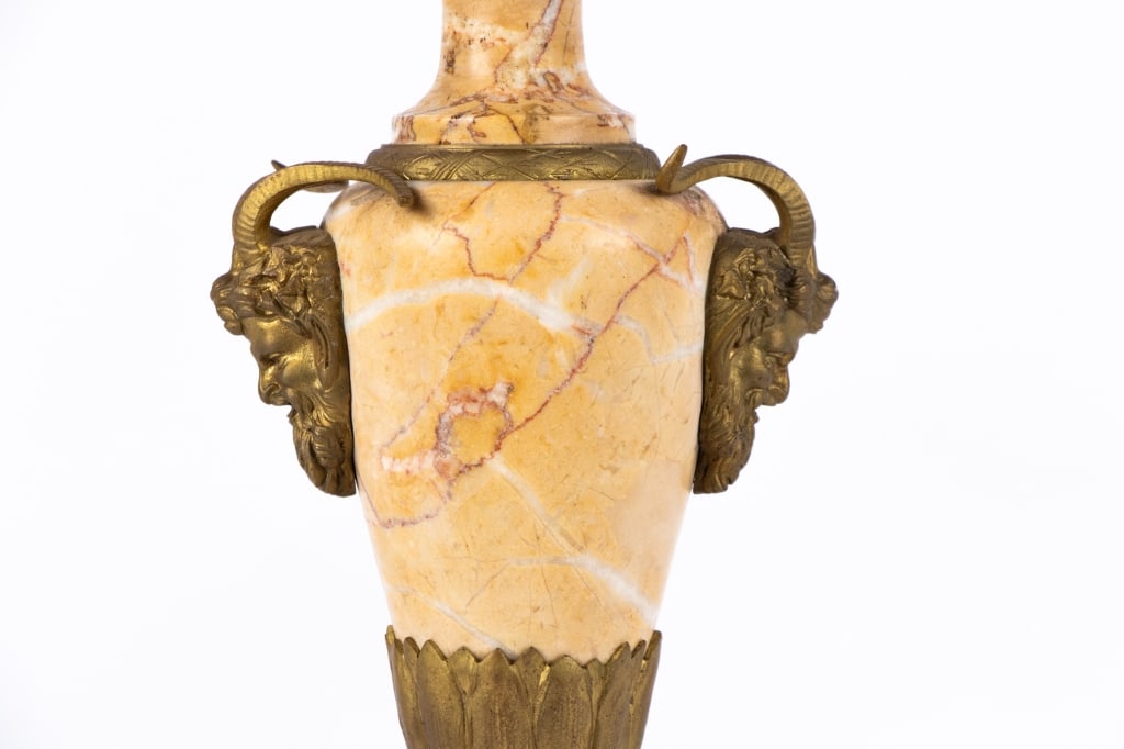 ITALIAN CLASSICAL MARBLE & BRONZE TABLE LAMP - 2
