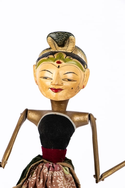 4 INDONESIAN JAVA WAYANG GOLEK WOODEN PUPPETS - 2