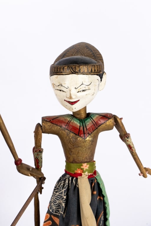 4 INDONESIAN JAVA WAYANG GOLEK WOODEN PUPPETS - 5