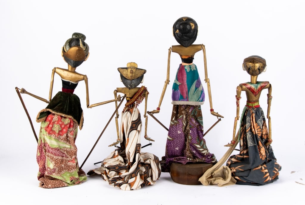 4 INDONESIAN JAVA WAYANG GOLEK WOODEN PUPPETS - 6