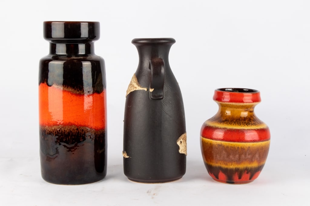 GROUP OF THREE MCM WEST GERMAN POTTERY ITEMS - 4