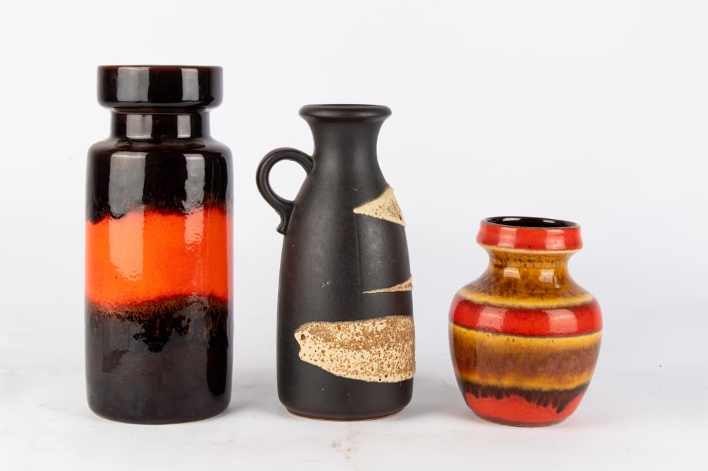 GROUP OF THREE MCM WEST GERMAN POTTERY ITEMS - 5