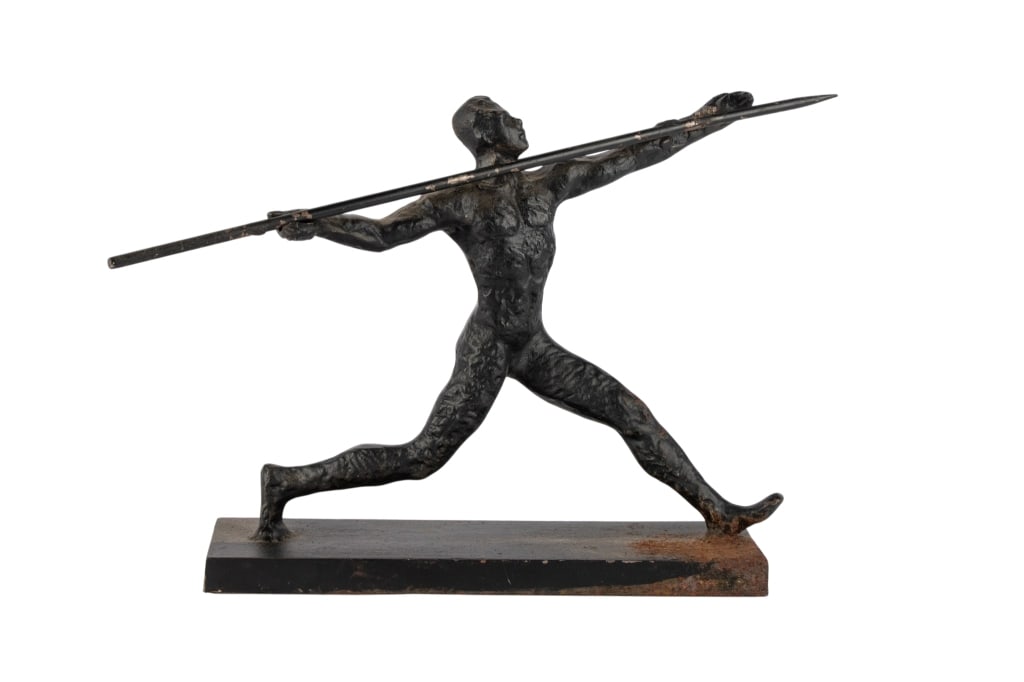 IRON SPEAR THROWER FIGURAL SCULPTURE (1 of 5)