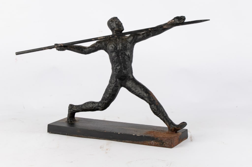 IRON SPEAR THROWER FIGURAL SCULPTURE - 2