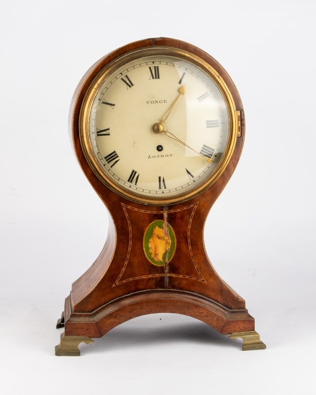 19TH C. ENGLISH BRACKET BALLOON CLOCK - 2
