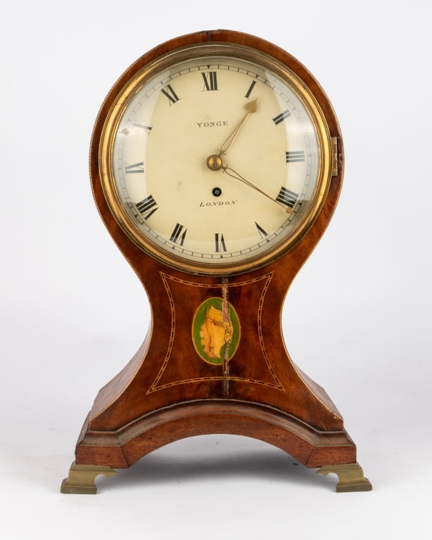 19TH C. ENGLISH BRACKET BALLOON CLOCK - 4
