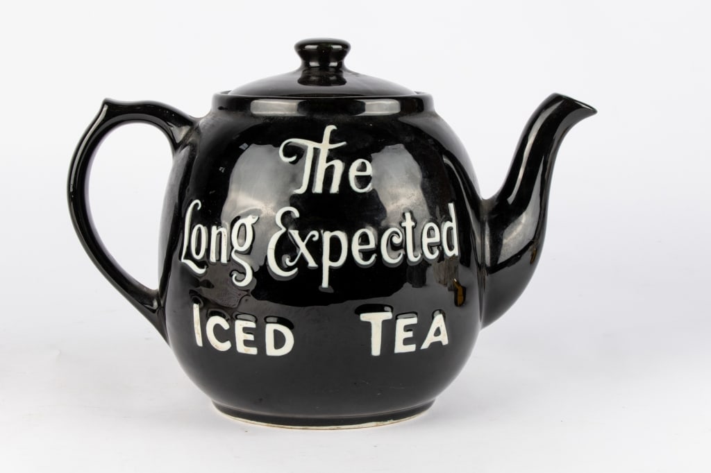 CERAMIC LIDDED TEAPOT BY HALL - 3