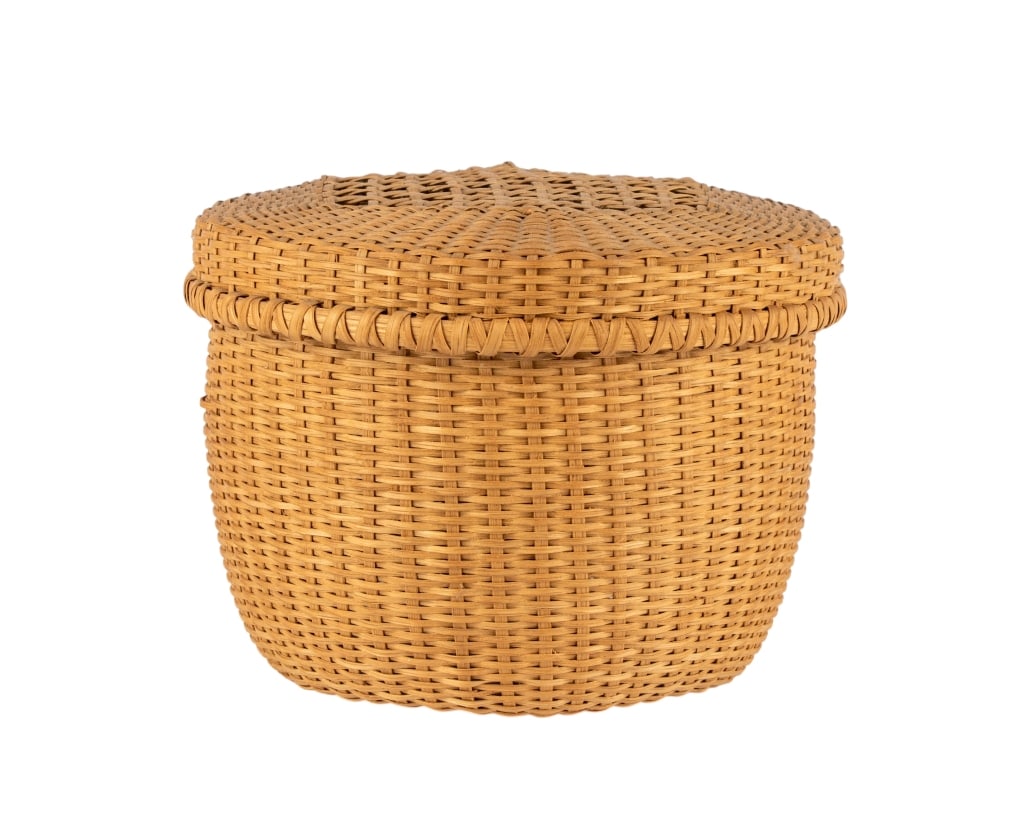 OAK SHAKER SEWING BASKET BY DARRYL & KAREN ARAWJO (1 of 8)