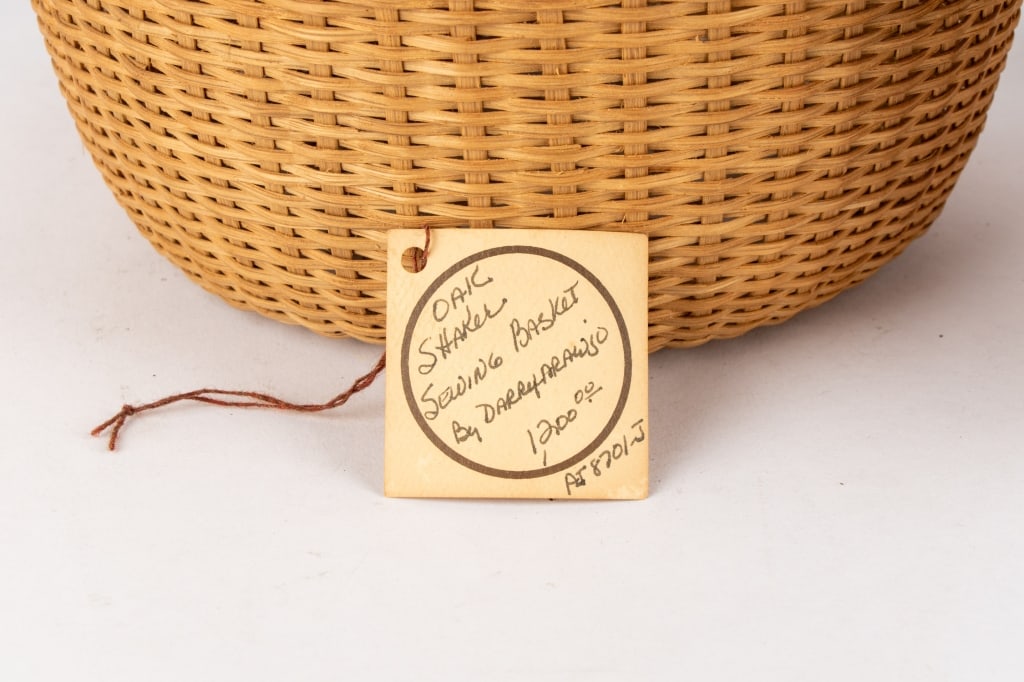 OAK SHAKER SEWING BASKET BY DARRYL & KAREN ARAWJO - 7